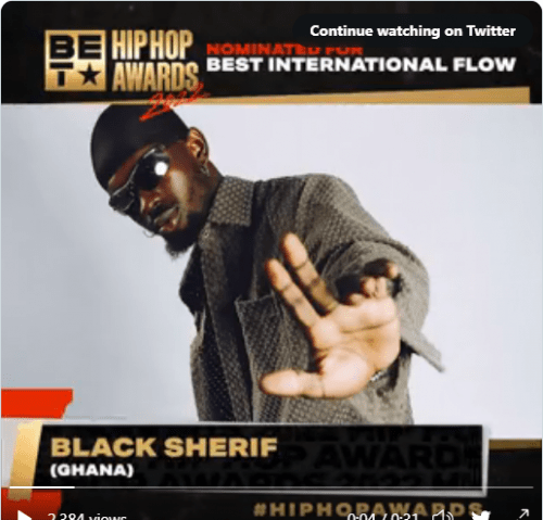 2022 BET: Black Sherif Nominated For ‘Best International Flow’