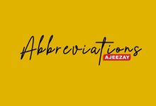 Ajeezay – Abbreviations